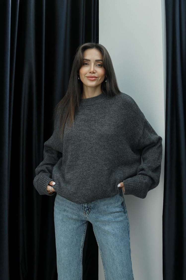Antrasit Schafer Oversize Kazak