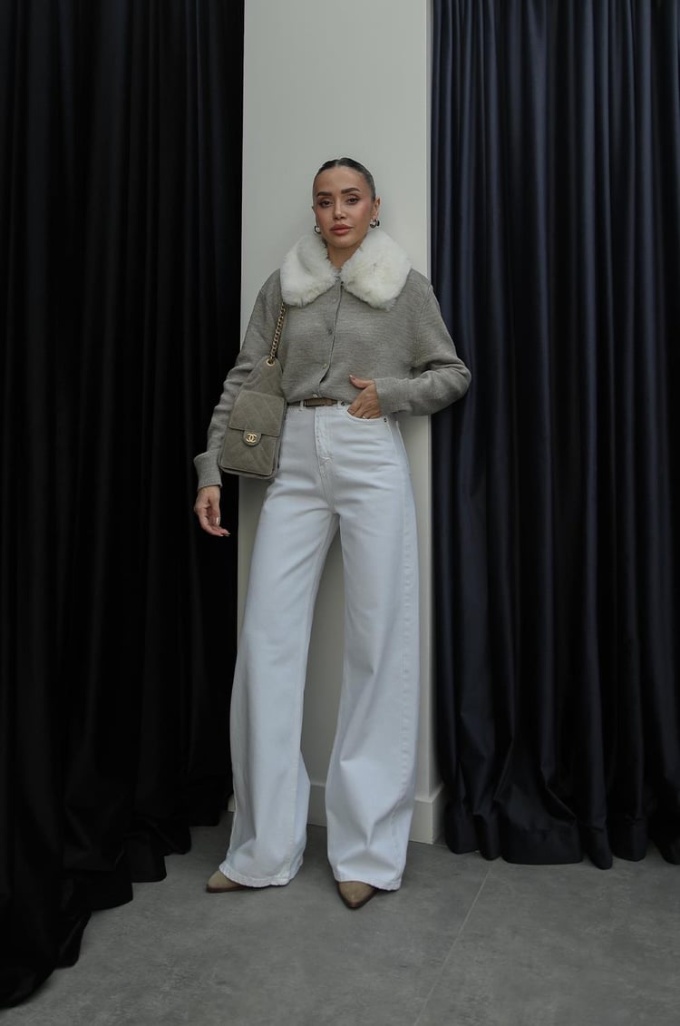Beyaz Hervey Wide Leg Jean