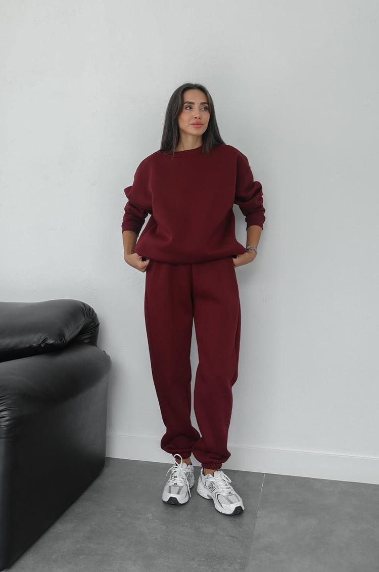 Bordo Dorado Eşofman Takım