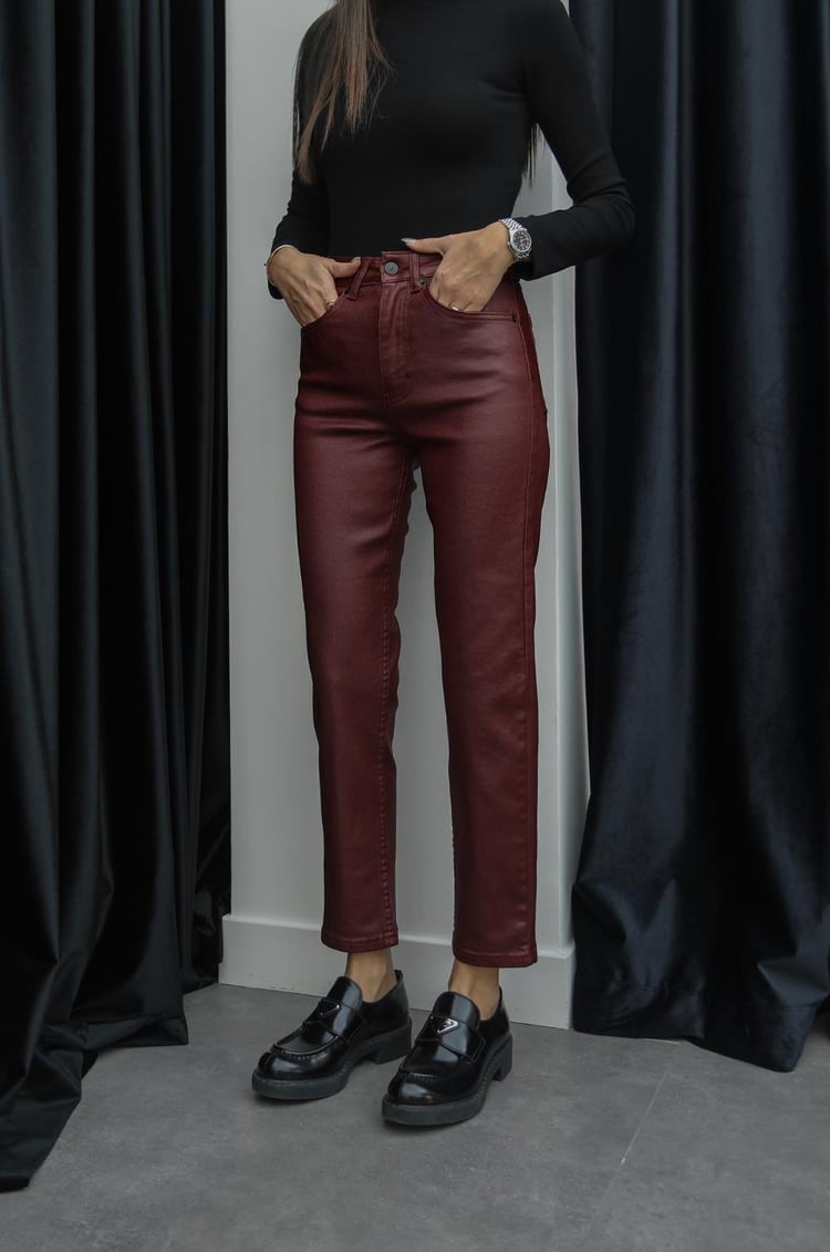 Bordo Mumlu Fit Mom Jean