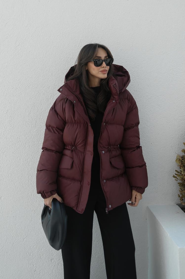 Bordo Patton Şişme Mont