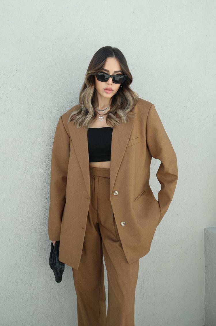 Camel Vatkalı Odeon Premium Blazer Ceket