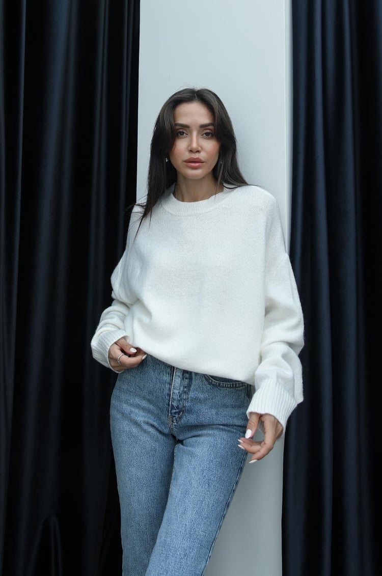 Ekru Schafer Oversize Kazak