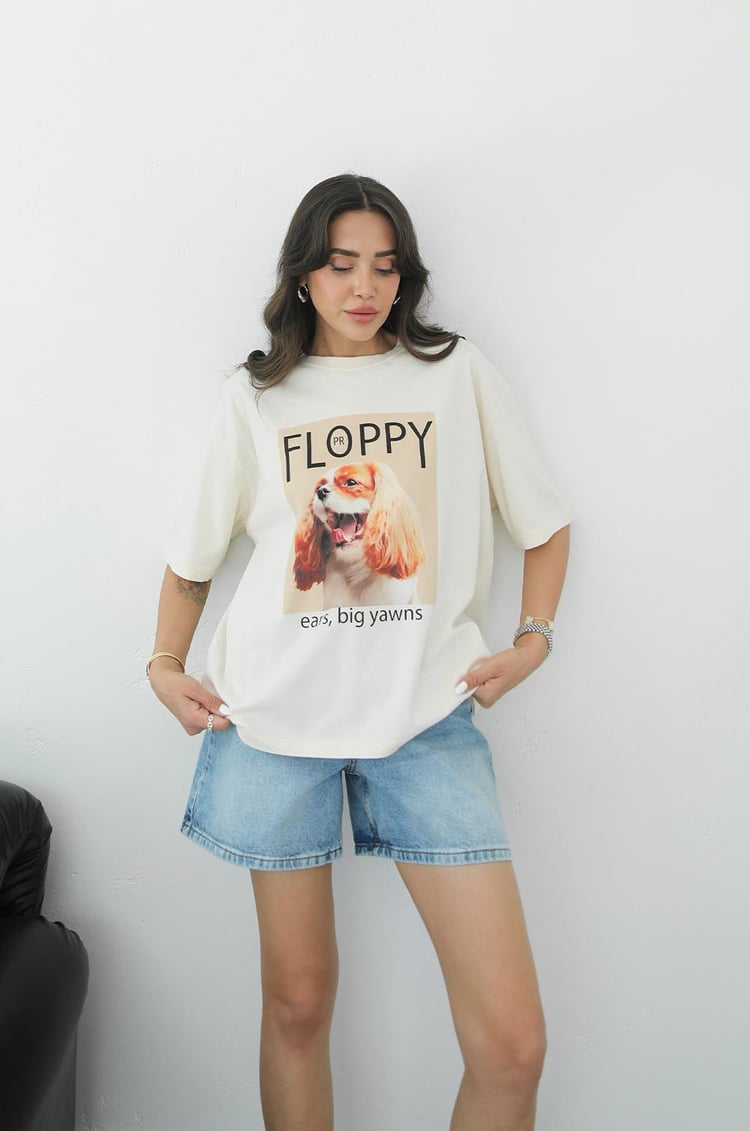Floppy Baskılı Tişört