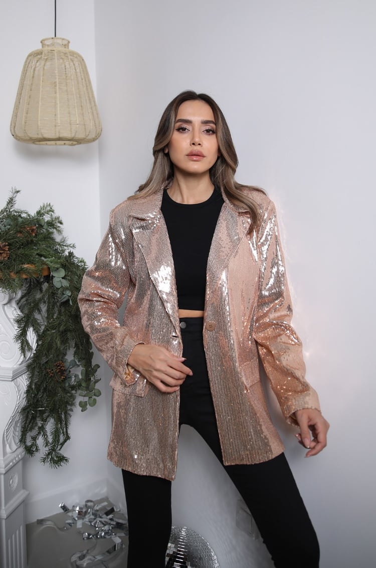 Gold Pullu Blazer Ceket