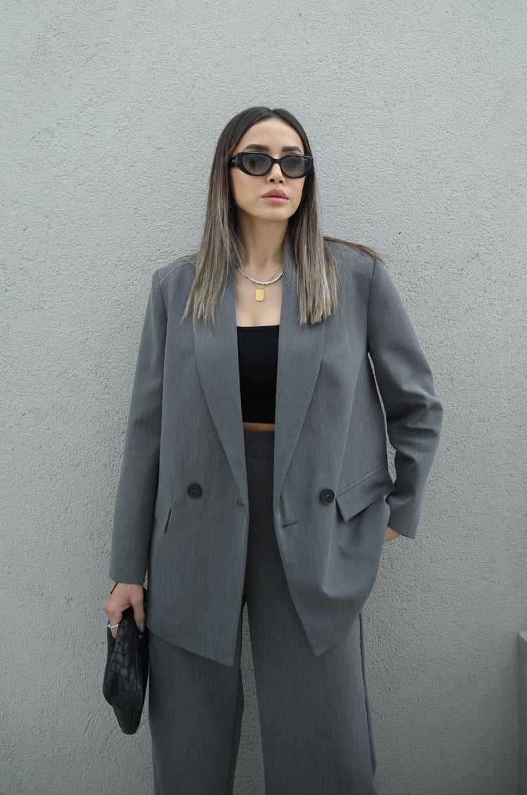 Gri Blazer Ceket