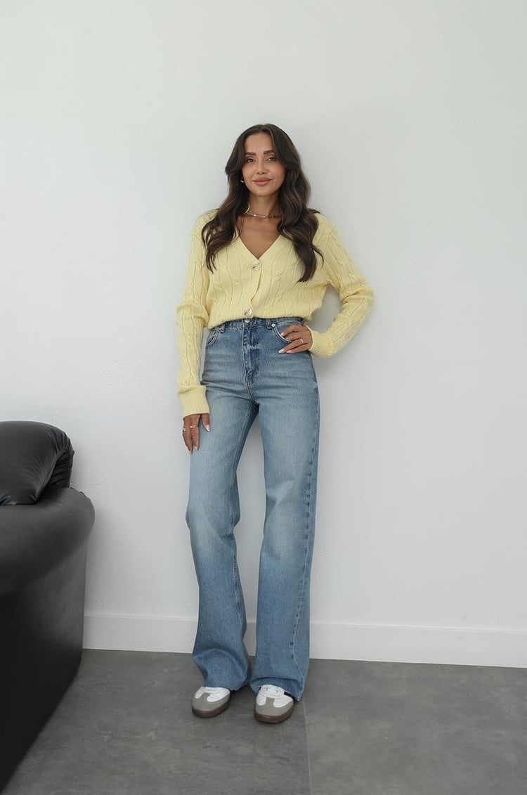 Light Blue Yıkamalı Straight Jean