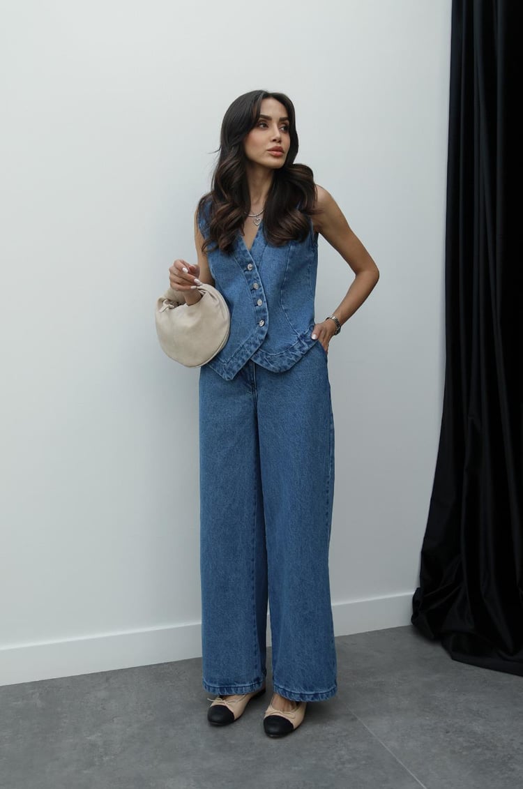 Mavi Denim Yelek Jean Takım
