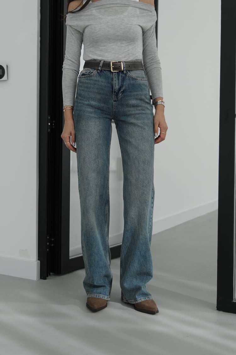 Mavi Eskitmeli Full Length Straight Jean