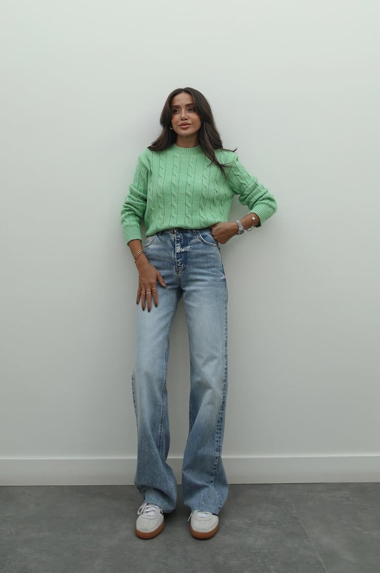 Mavi Kar Yıkamalı Straight Jean