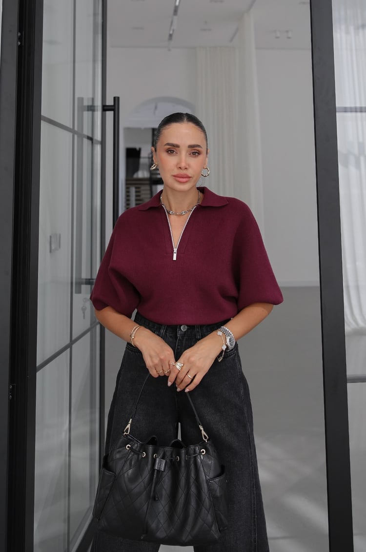 Mürdüm Loose Fit Polo Yaka Kazak