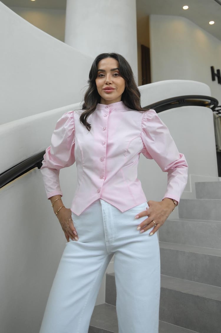 Pembe Lilyana Gömlek