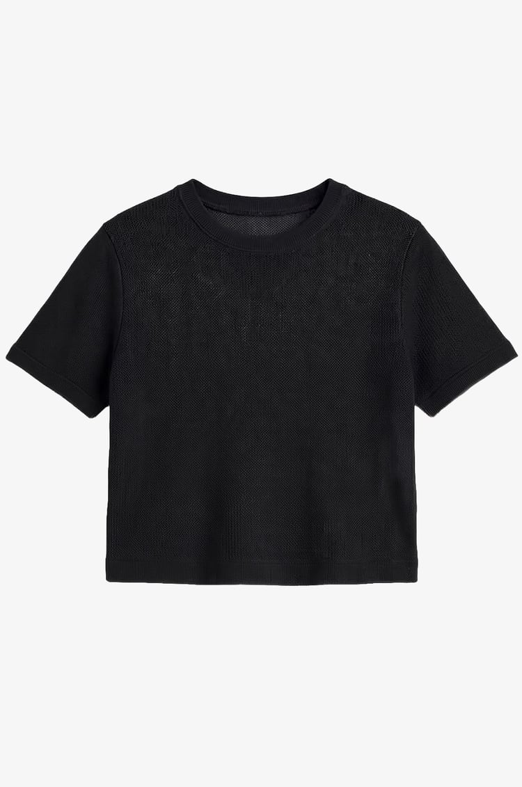 Siyah Casual Triko Tişört
