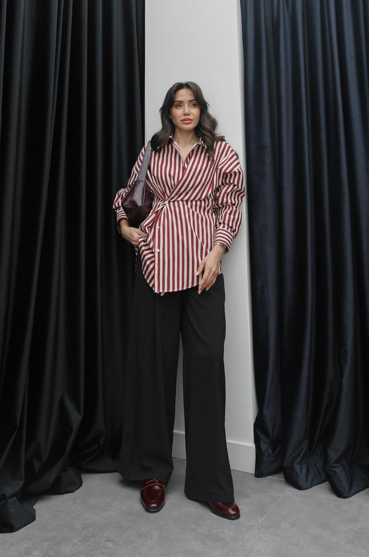 Siyah Fallon Palazzo Pantolon