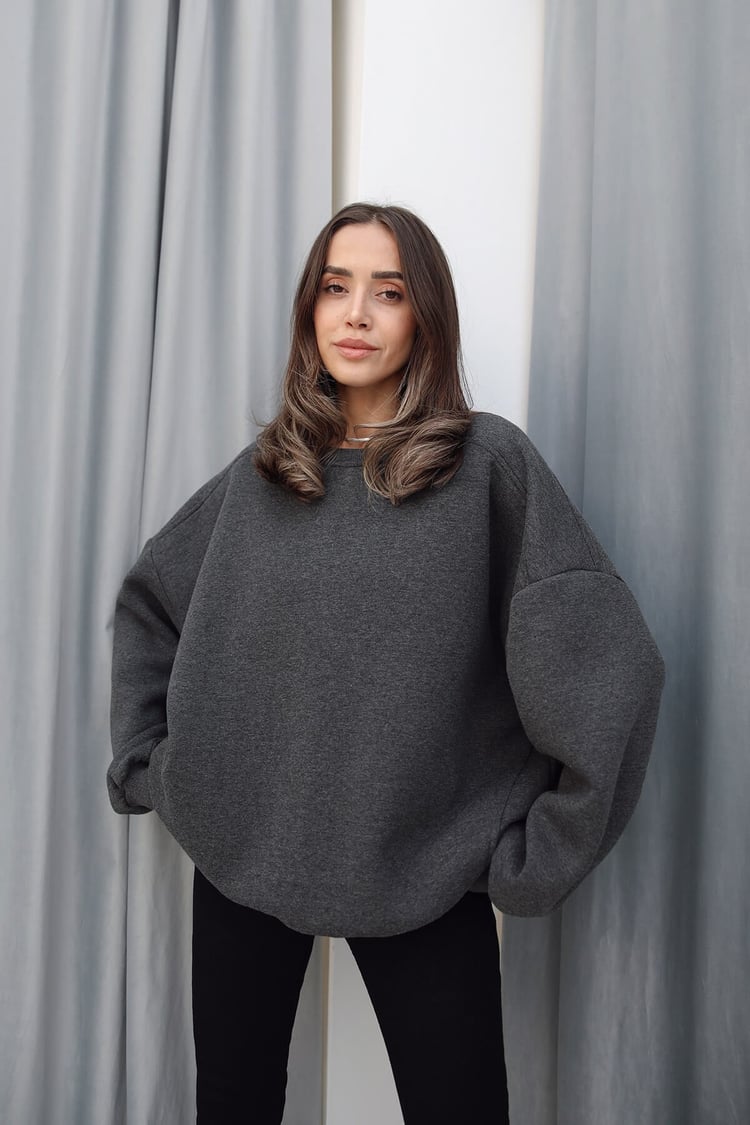 Antrasit Basic Sweatshirt