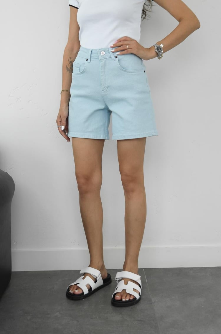 Bebe Mavisi Fit Denim Şort