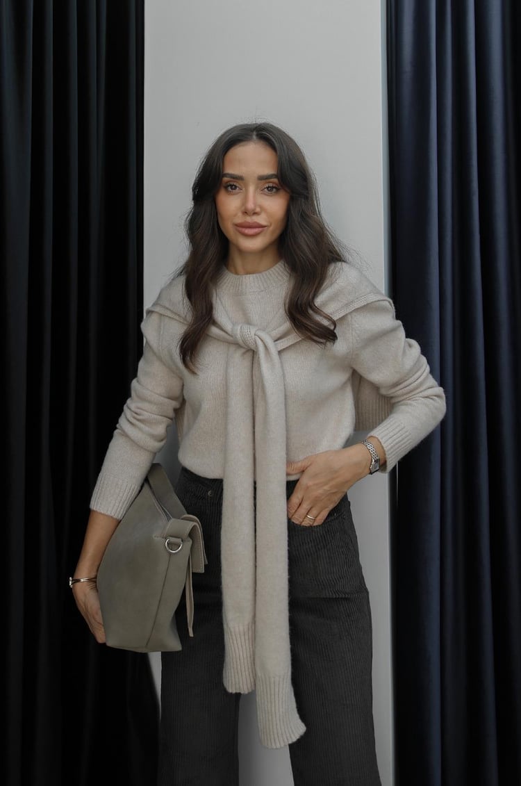 Bej Atkı Detaylı Kazak