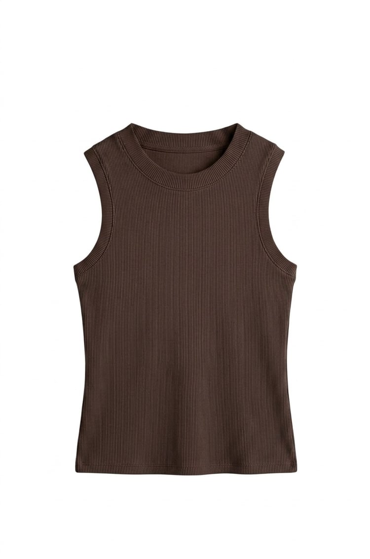 Kahverengi Halter Yaka Fitilli Atlet