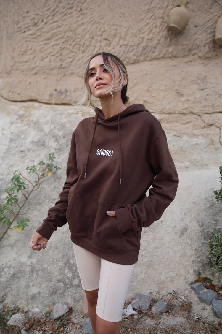 Kahverengi Snipes Baskılı Sweatshirt