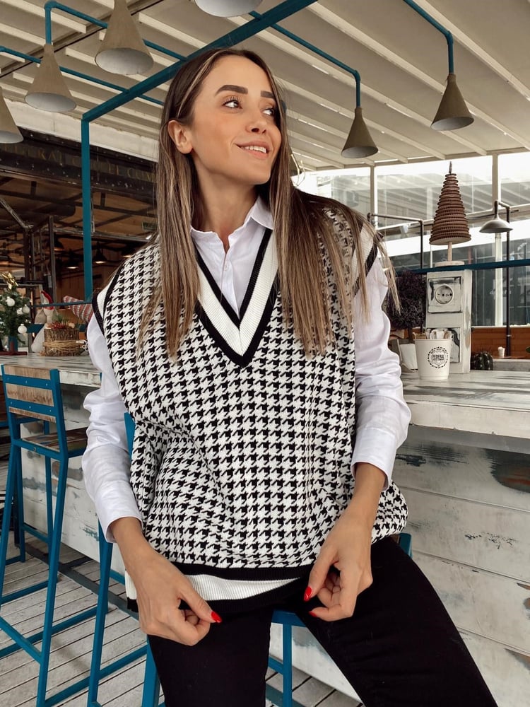 Kazayağı Desenli Süveter