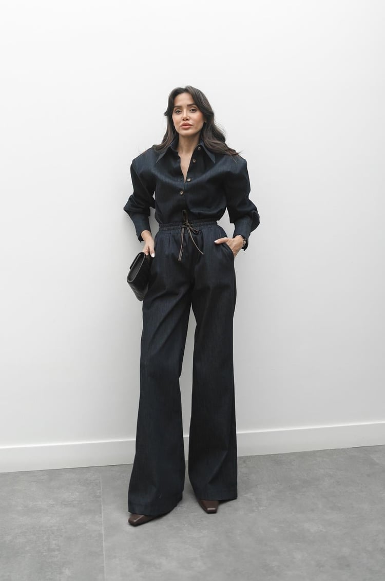 Koyu Lacivert Badler Denim Takım