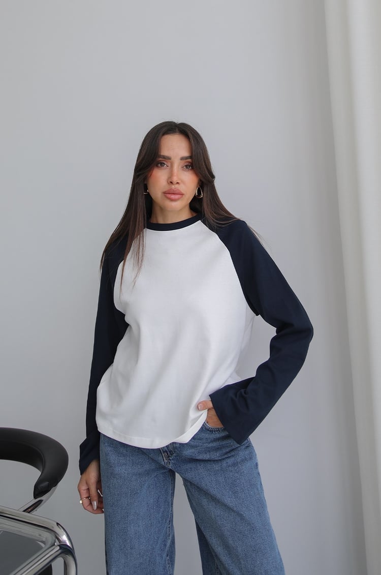 Lacivert Reglan Kol Sweatshirt