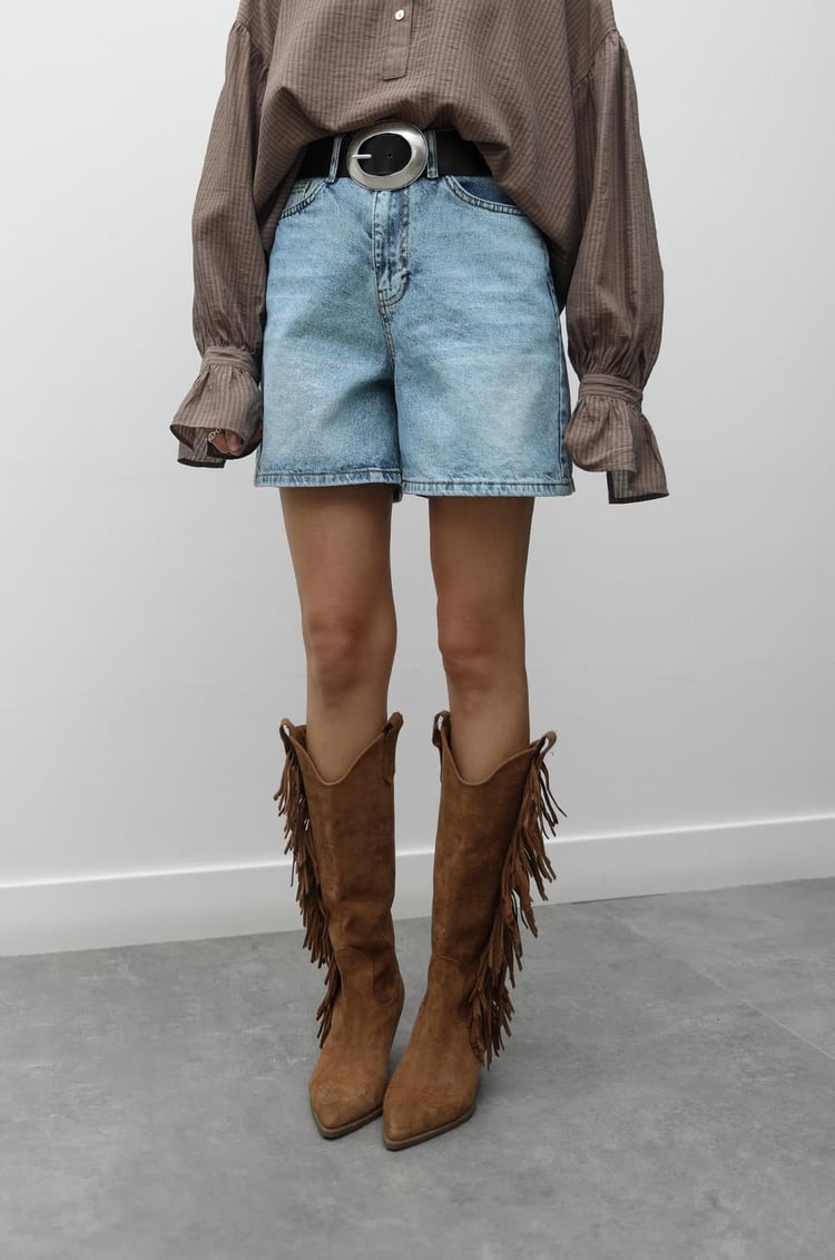 Mavi Basic Kot Şort