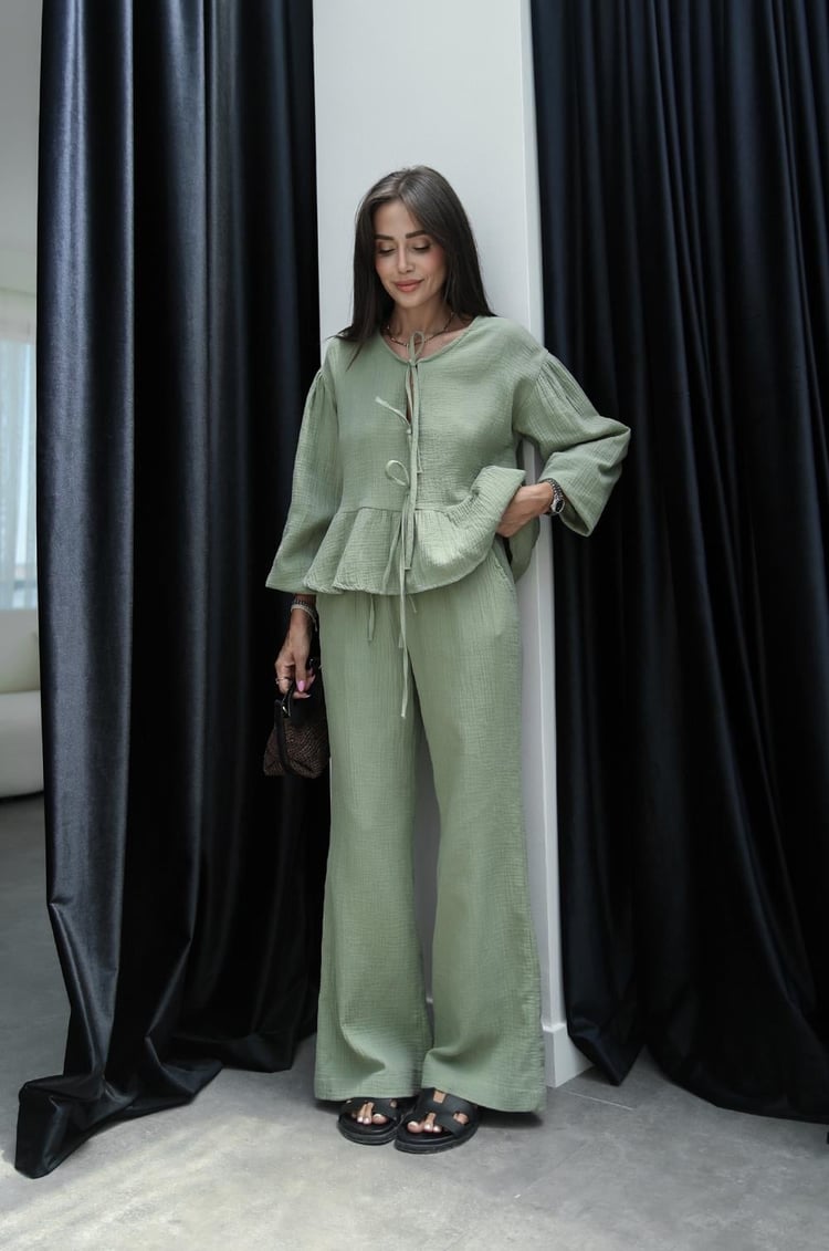 Mint Aline Müslin Takım