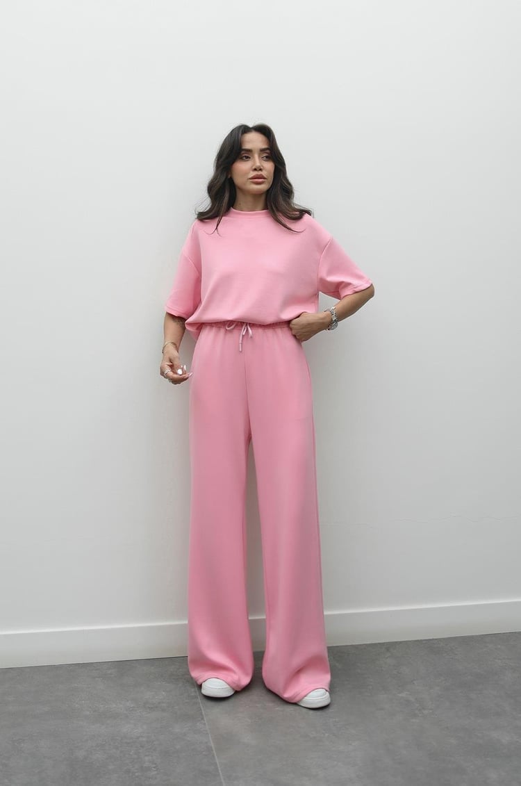 Pembe Darcy Modal Eşofman Takım