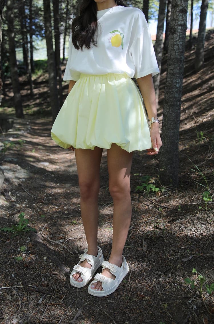 Sarı Balon Loure Mini Etek