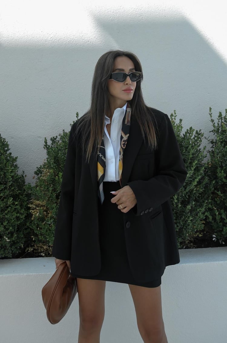 Siyah Oversize Blazer Ceket
