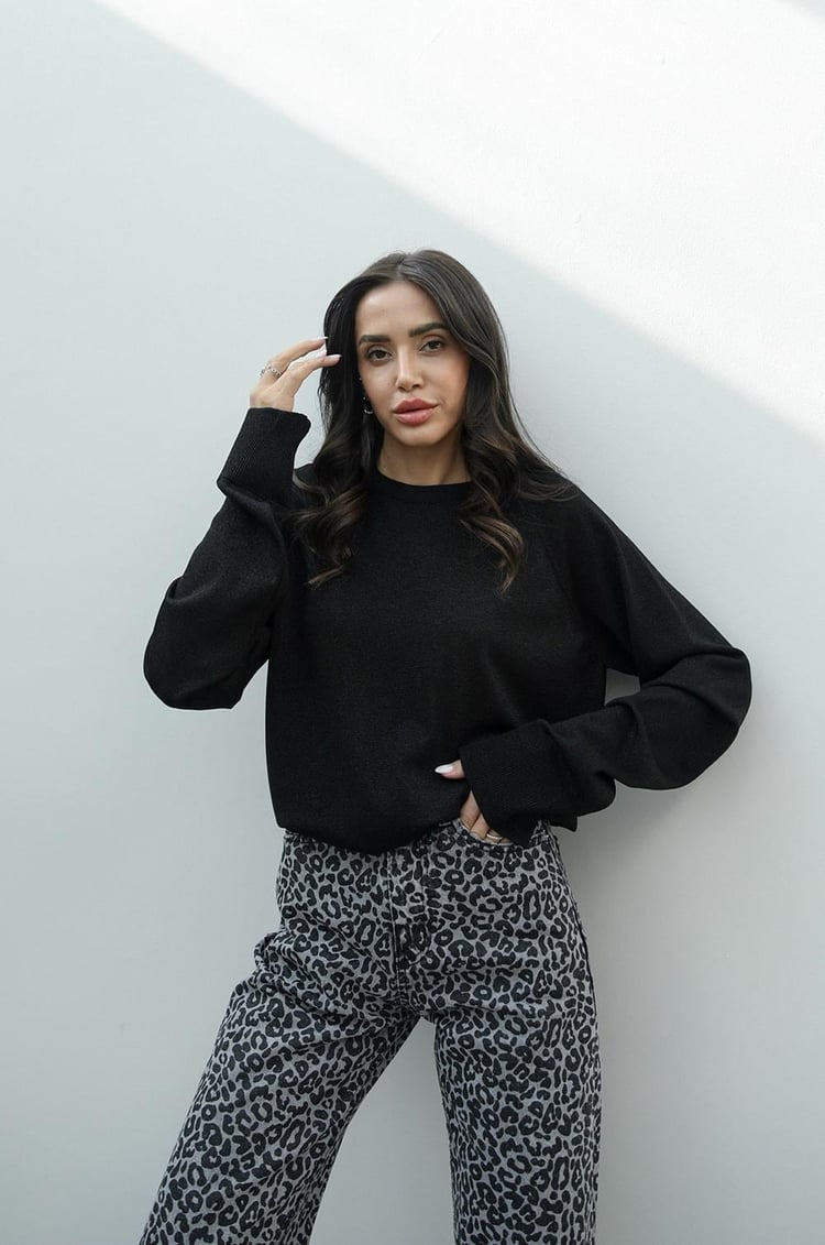 Siyah Simli Basic Kazak