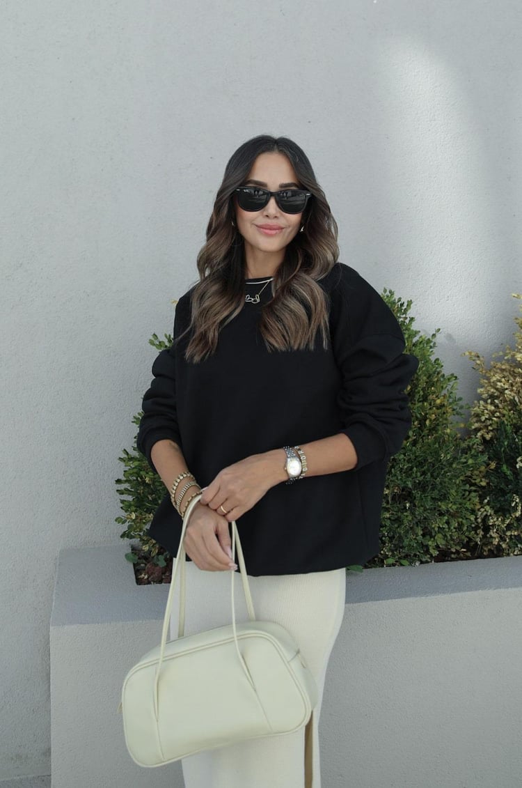 Siyah Tove Basic Sweatshirt