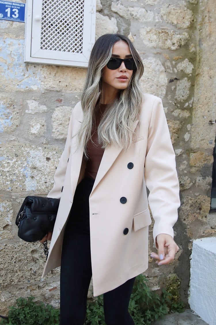 Taş Rengi Blazer Ceket