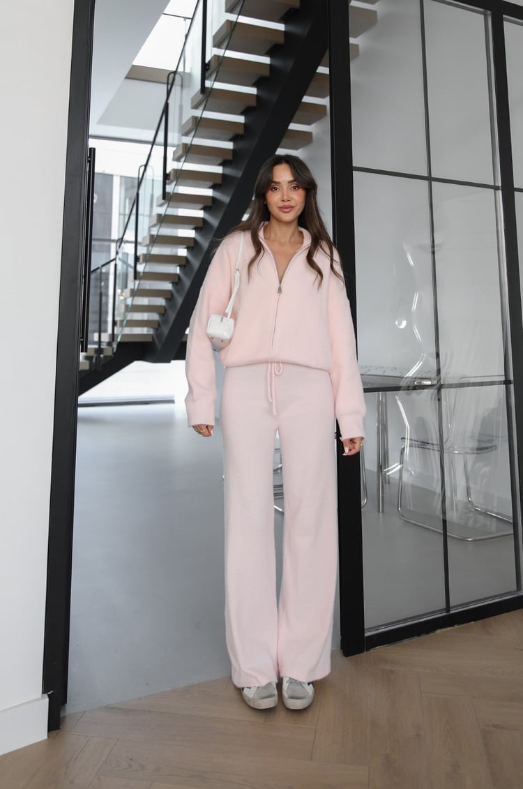 Toz Pembe Kavya Çift Fermuarlı Yumoş Takım