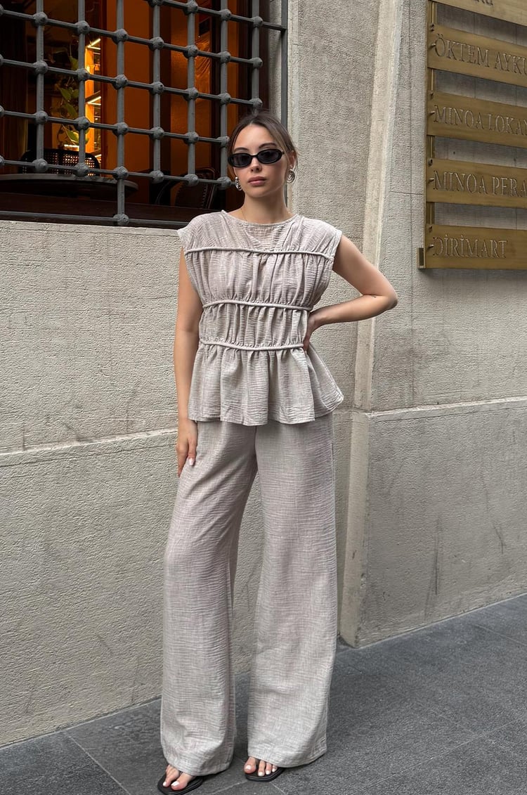 Vizon Layer Bluz Pantolon Takım