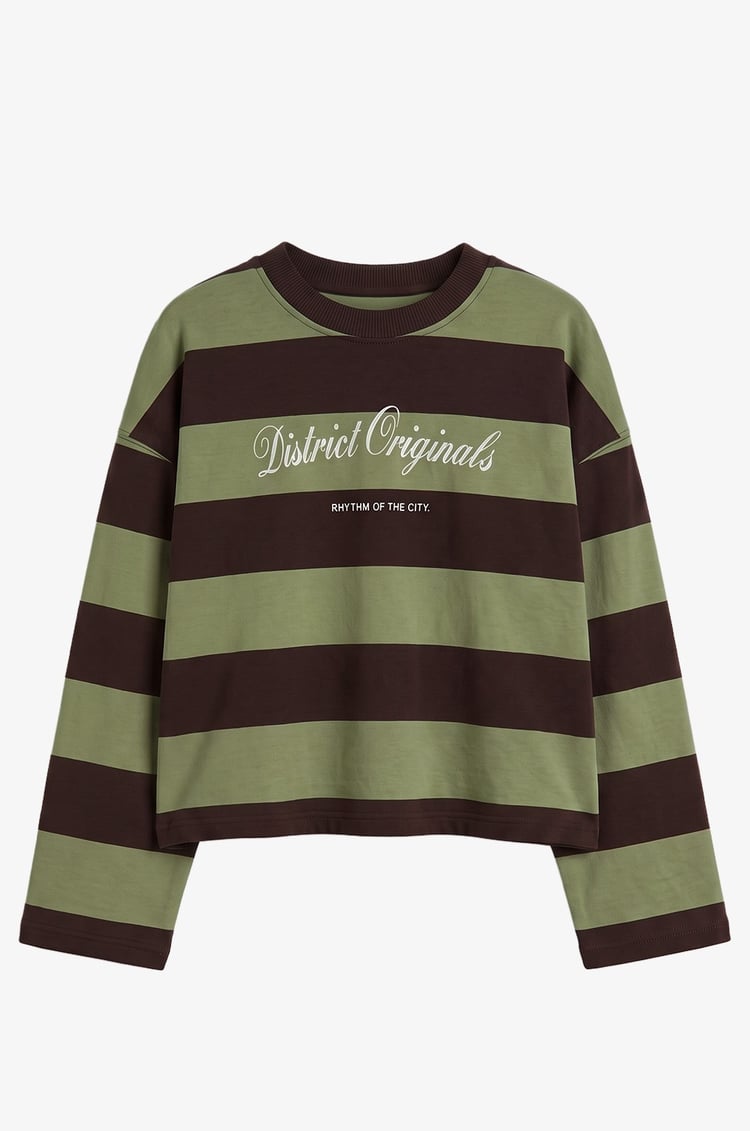 Yeşil District Originals Baskılı Sweatshirt