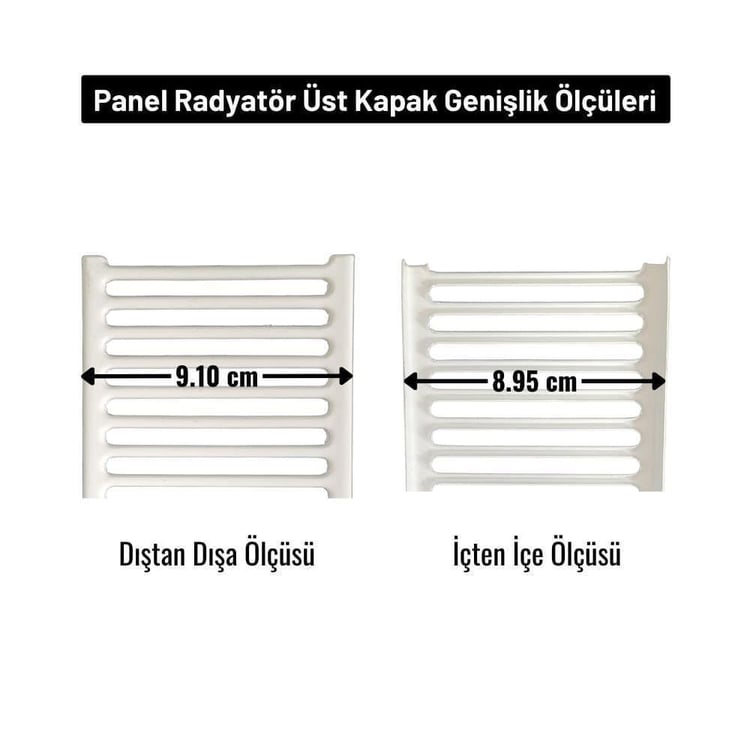 100 cm x 9 cm Panel Radyatör Üst Kapak Izgara Tip 22