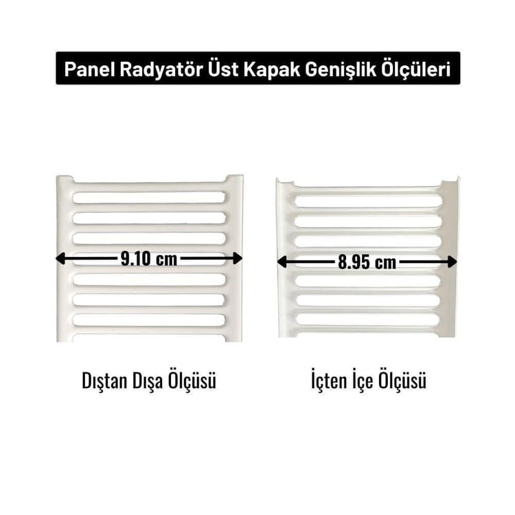 110 cm x 9 cm Panel Radyatör Üst Kapak Izgara Tip 22