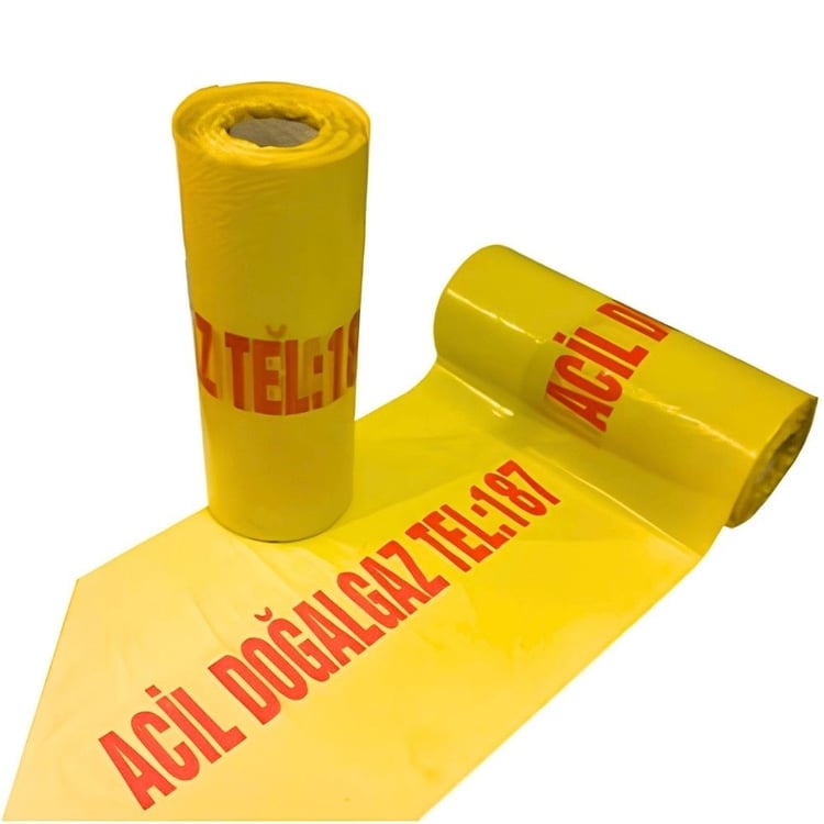 Doğalgaz Acil İkaz Bandı (187 Yazılı)- 20 cm x metre