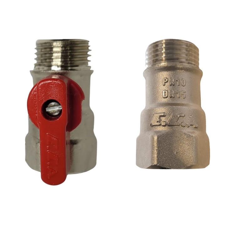Eca 1/2 Mini Küresel Vana-Kırmızı