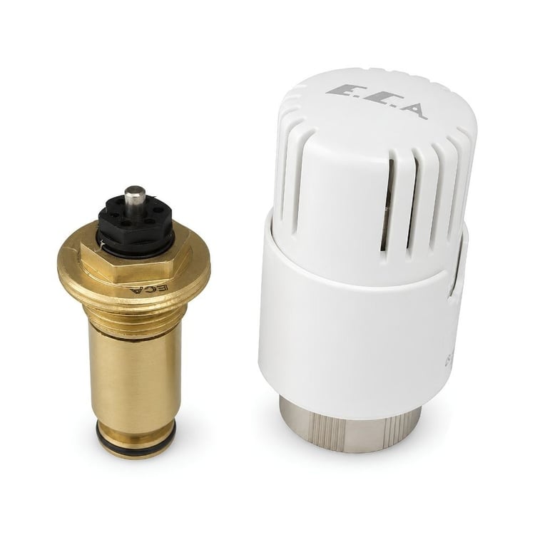 Eca TRV4 Set-Termostatik Kompakt Radyatör Vanası + Uzun Çekirdek 44 mm