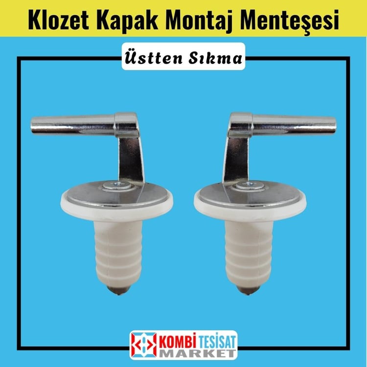 Klozet Kapak Montaj Menteşesi Üstten Sıkma
