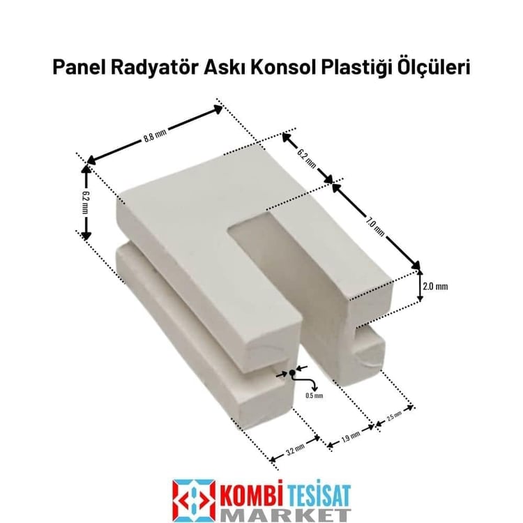 Panel Radyatör Askı Konsolu Plastik Tutucu