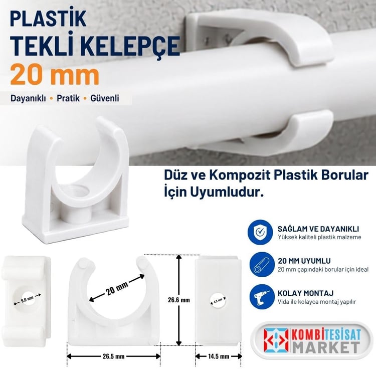 Plastik Tekli Kelepçe 20 mm
