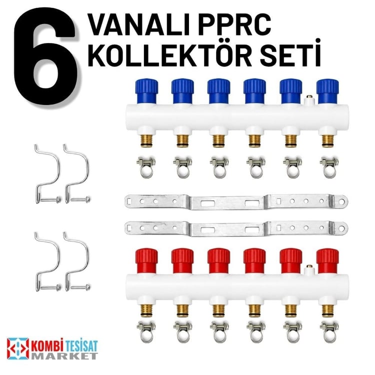 Pprc Kollektör Takımı 6 Ağızlı (Tork Kelepçeler Dahil)