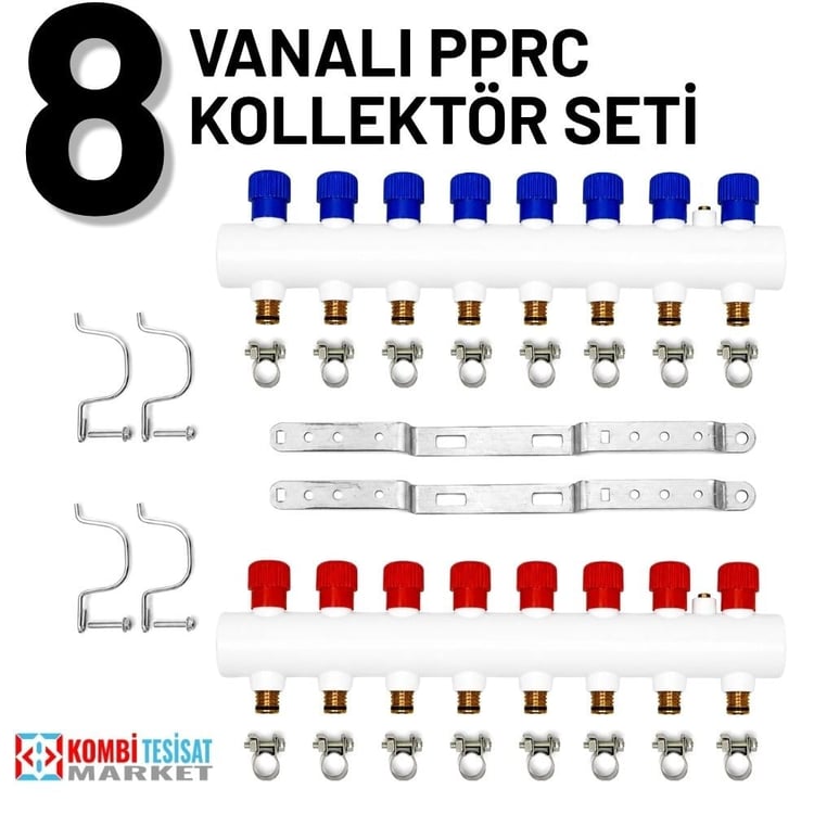 Pprc Kollektör Takımı 8 Ağızlı (Tork Kelepçeler Dahil)
