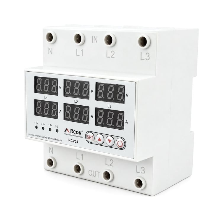 Rcon RCV04 Trifaze Akım ve Voltaj Korumalı Sigorta 63A