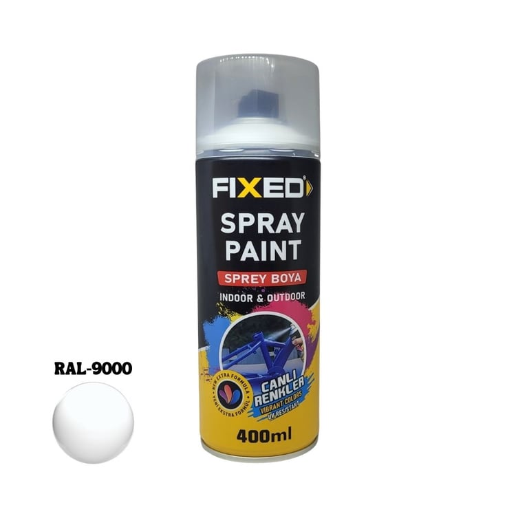 SGS Fixed Akrlik Sprey Boya - Parlak Beyaz (RAL9000) 320 gr 400 ml