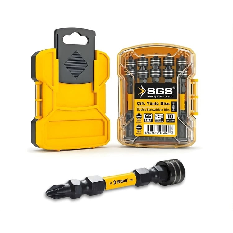 SGS Manyetik Halkalı Çift Yönlü Bits Uç PH2 Yıldız 65mm